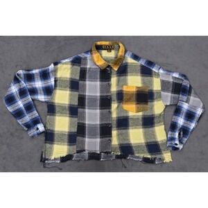 Women's Taxi Brand Cropped Flannel - Plaid Size S